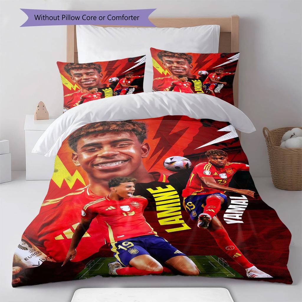 Lamine Yamal Dream Bedding Quilt Set Quilt Cover Pillowcase Home Decoration Birthday Gift (1 * duvet cover + 2 * pillowcase, without core)