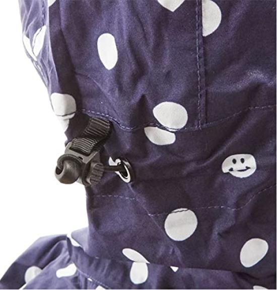 KiU Heavy Rain Poncho for and with Storage and Bohemian Cycling, Water-Repellent Waterproof, Bag, Men's Women's, Blue, K64-137