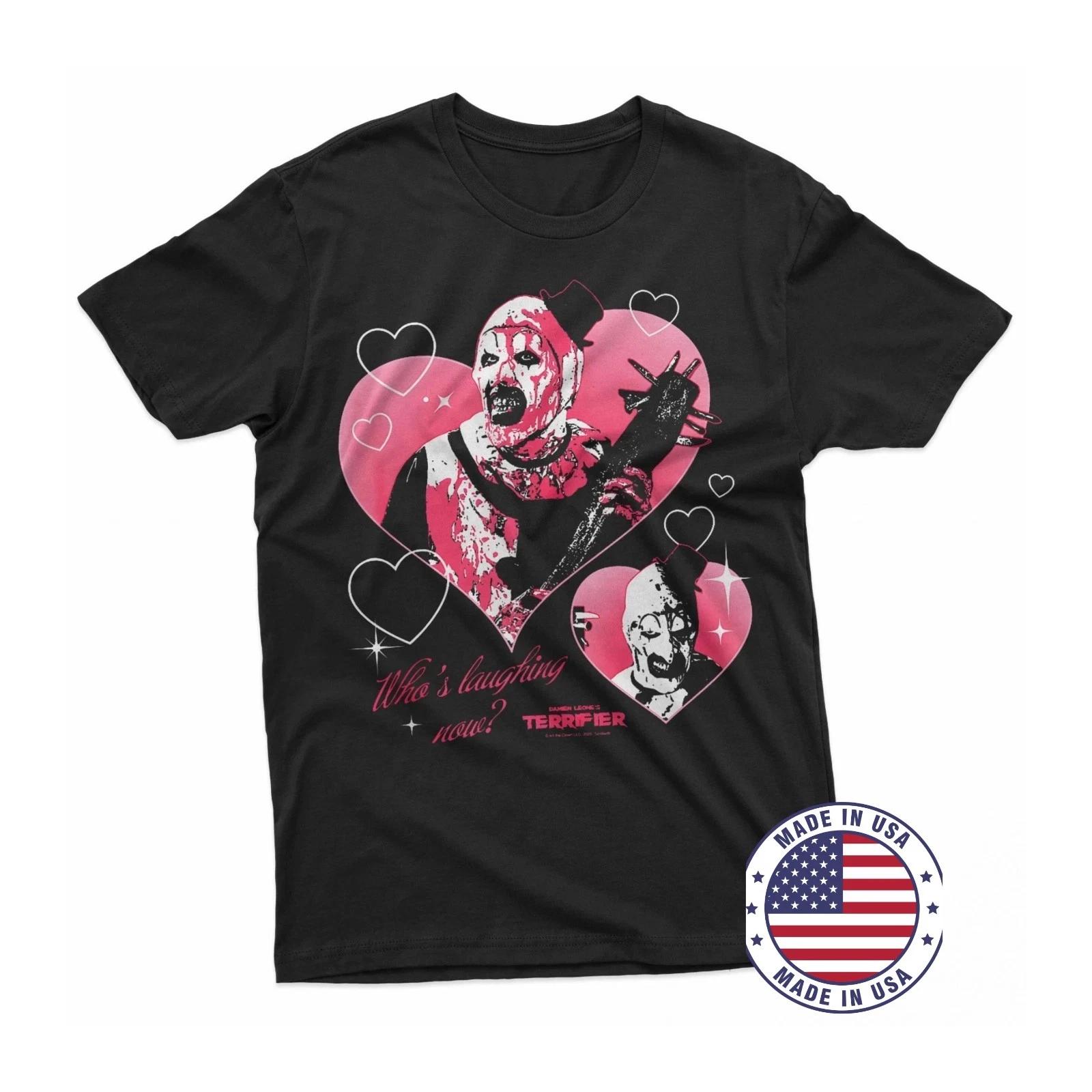 

Terrifier Я люблю искусство Жуткая футболка на День святого Валентина фильм ужасов 3XL