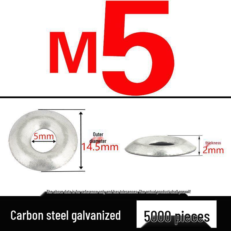 Galvanized Bowl-Shaped Fish Eye Washer for Self-Tapping and Drywall Screws (M4/M5/M6)