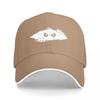 Peeking Ghost Face Baseball Cap Black And White Design Adjustable Hat For Men And Women Fashion Statement Accessory
