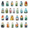 50PCS Calm Bottle Healing Stickers, Graffiti Journal & Luggage Decorative Stickers