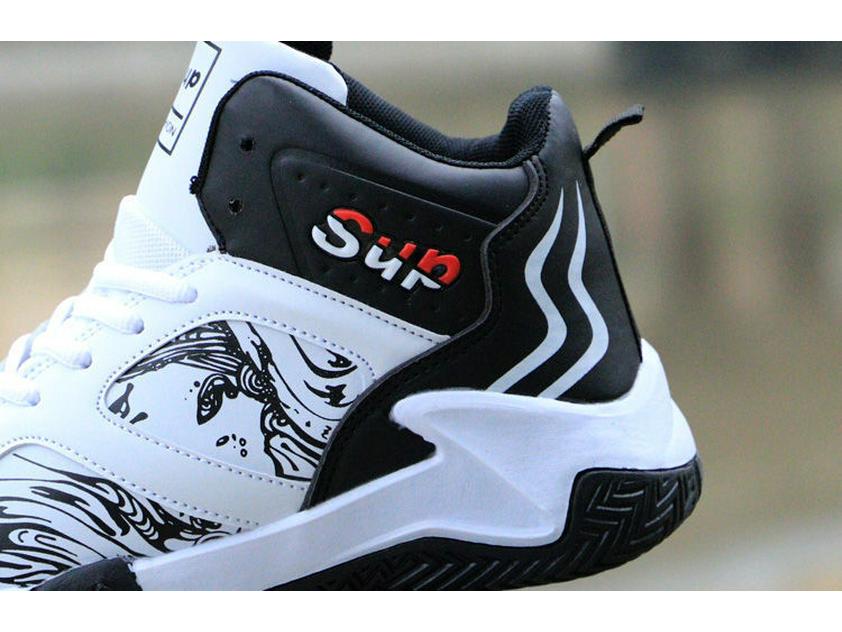 Adidași de alergare bărbați 2025 Toamnă/Iarnă piele high-top: Pantofi de baschet rezistenți la uzură, antiderapanți, care absorb șocurile.