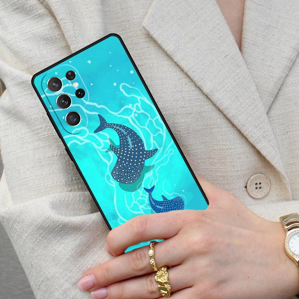 Baby Whale Cell Phone Case for Samsung Galaxy S26 Ultra S25 S24 S23 S22 S21 S20 Note10 Cover