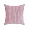 Supersoft Corduroy Cushion Cover Solid Striped Throw Pillow Covers Decorative Pillow Case for Sofa Bed Living Room Decoration