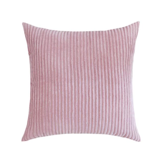 Supersoft Corduroy Cushion Cover Solid Striped Throw Pillow Covers Decorative Pillow Case for Sofa Bed Living Room Decoration