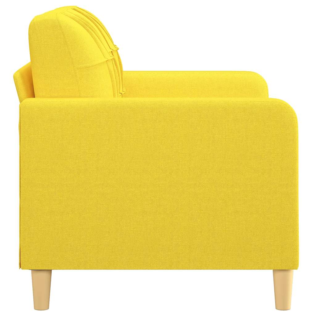 Vidaxl 2-Seater Sofa, Light Yellow, 120 Cm, Upholstered In Fabric