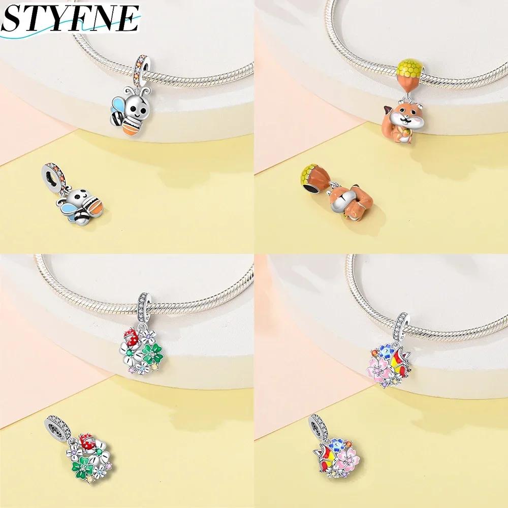 Coppercreative Animal Series Bee Squirrel Cheese Mouse Original Charm Fit Diy Bracelet Women'S Jewelry Making Gift