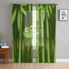Kawaii Cartoon Frog Curtain Living Room Bedroom Dining Voile Drape Kitchen Window Tulle Curtains Home Essentials Sheer Polyester Ideal For Area