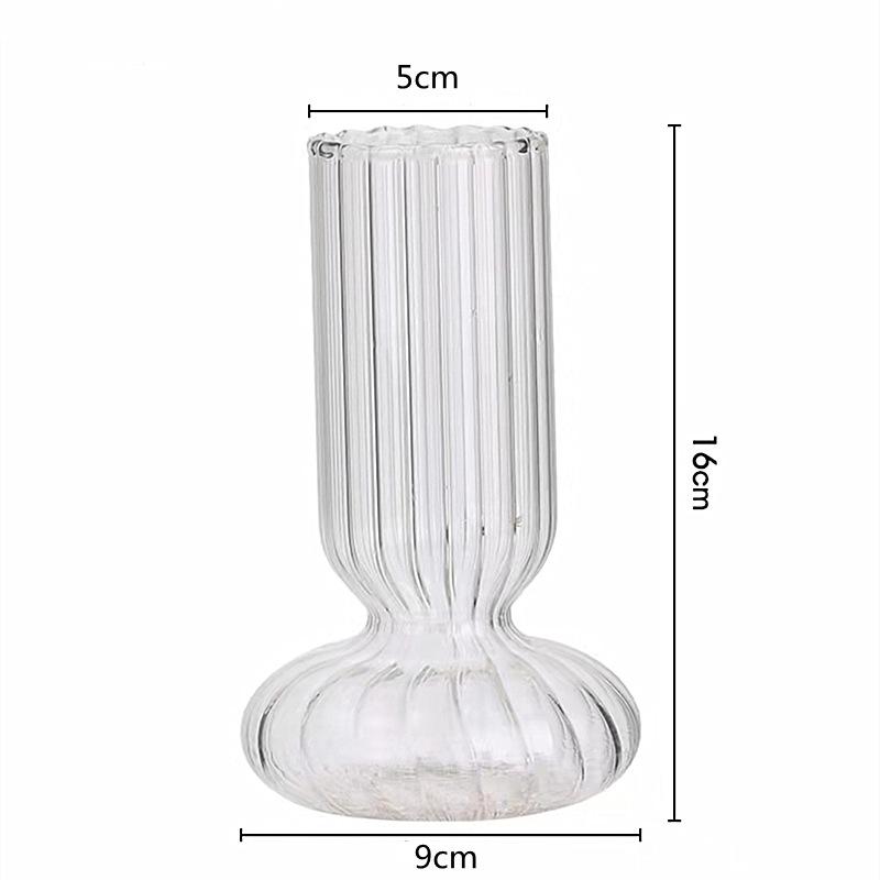 Spherical Spanish Bubble Glass Flower Vase - Transparent, Simple, Decorative Ornament for Home