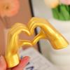 Heart Hand Sculpture Love Statue Romantic Home Decor Mini Hand Gesture Ornament For Couple Anniversary Couple Gift Birthday Gift