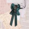 Rhinestone Crystal Fabric Bow Tie for Women and Men College Style Fashion Necktie Shirt Collar Pins Wedding Party Jewelry Gifts