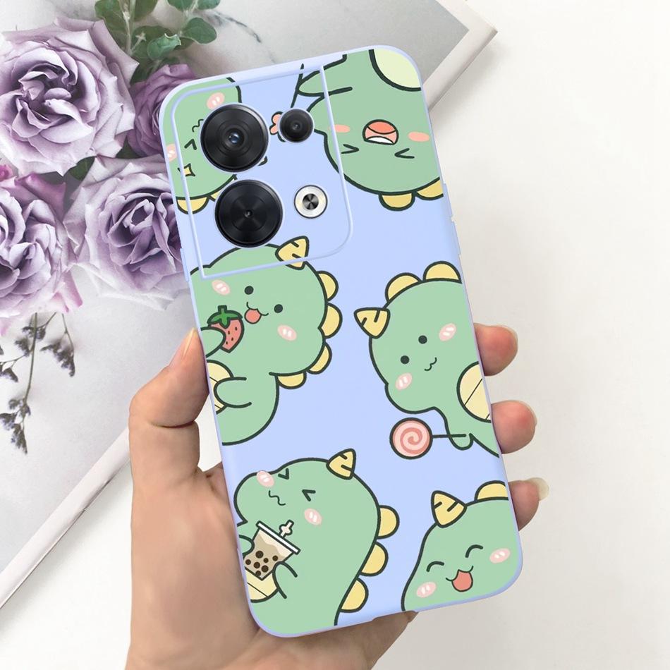 For OPPO Reno8 CPH2359 Case Reno8 Pro CPH2357 Reno 8 8Pro 5G Lovely Cartoon Candy Color Soft Silicone TPU Phone Back Cover