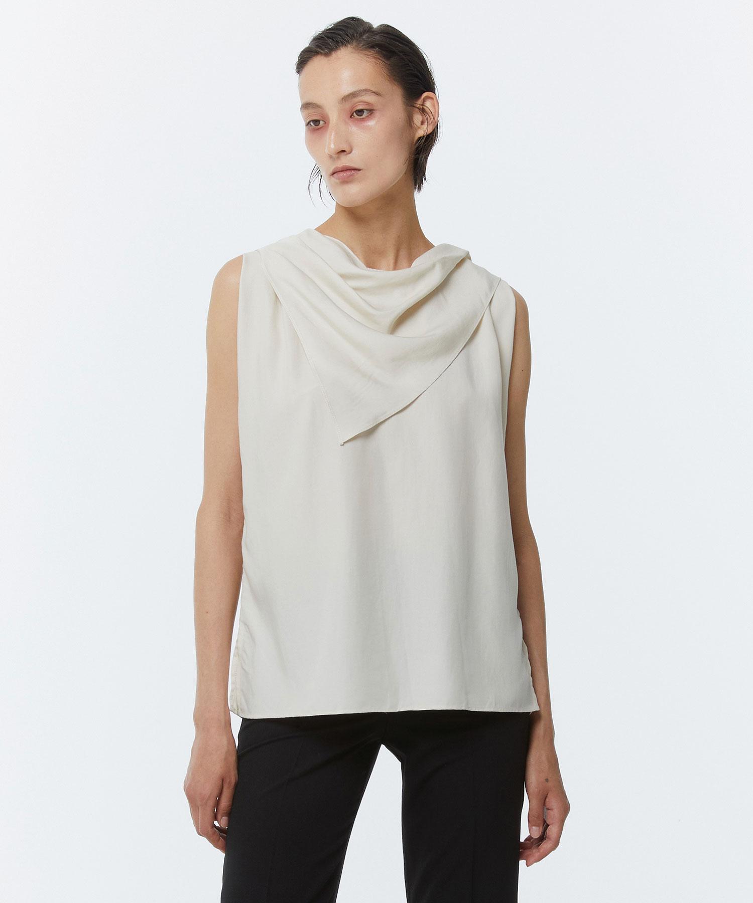 Kimdo Draffed Sleeveless Top Ivory Ivory