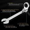 1PCS 8mm-17mm Fast And Labor-Saving Dual-Use Open-Ended Universal 72-Tooth Ratchet Wrench Movable Head Open Plummer