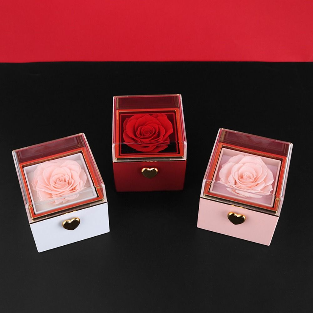 Ring Display Proposal Ring Boxes Eternal Rose Jewelry Display Rack Mother's Day