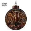 Christmas Tree Hanging Accessories Glowing Ornament with Lanyard, Unique Styles Miniature Glass Pendant LED Gift Ideas for Lovers Light, Decorative