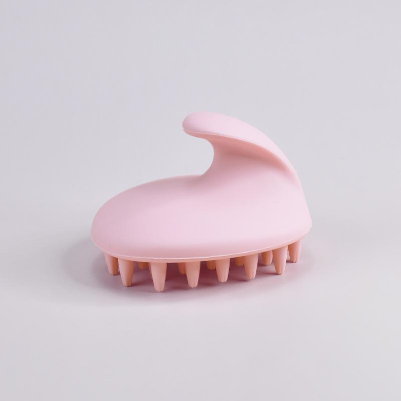 New Model Silicone Hairbrush with Handle - A Household and Outdoor Hair Washing Tool for Head-specific Massage and Cleaning. Hairbrush.