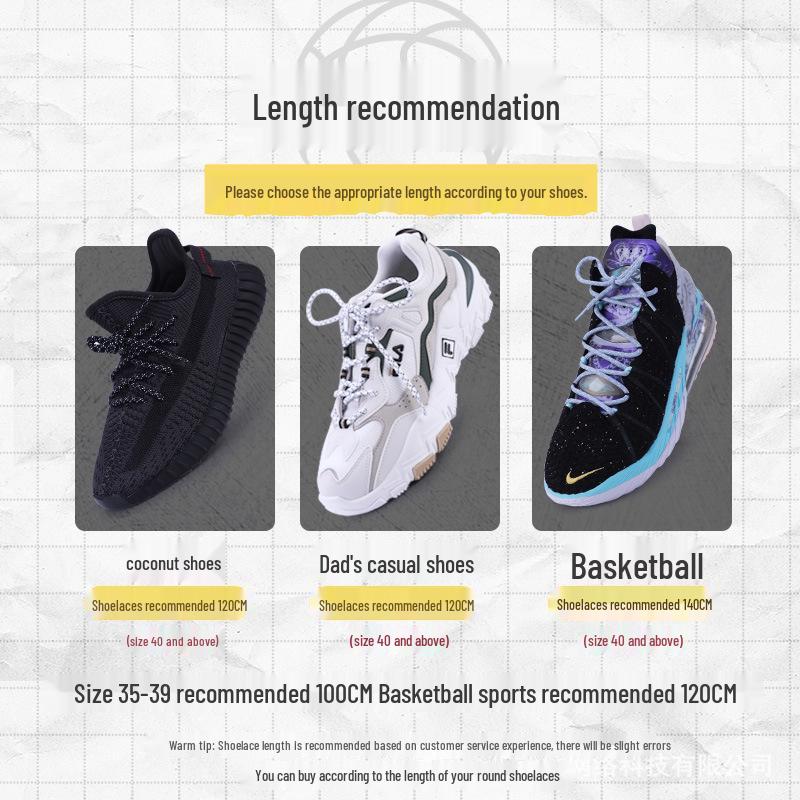 Černé a bílé diagonálně tečkované silné kulaté tkaničky do bot pro turistiku/běh