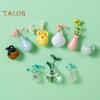 Mini Vase Refrigerator Magnet with Dried Flower Home Office Kitchen Locker Fridge 3D Miniature Flower Vase Magnetic Decoration Ornament
