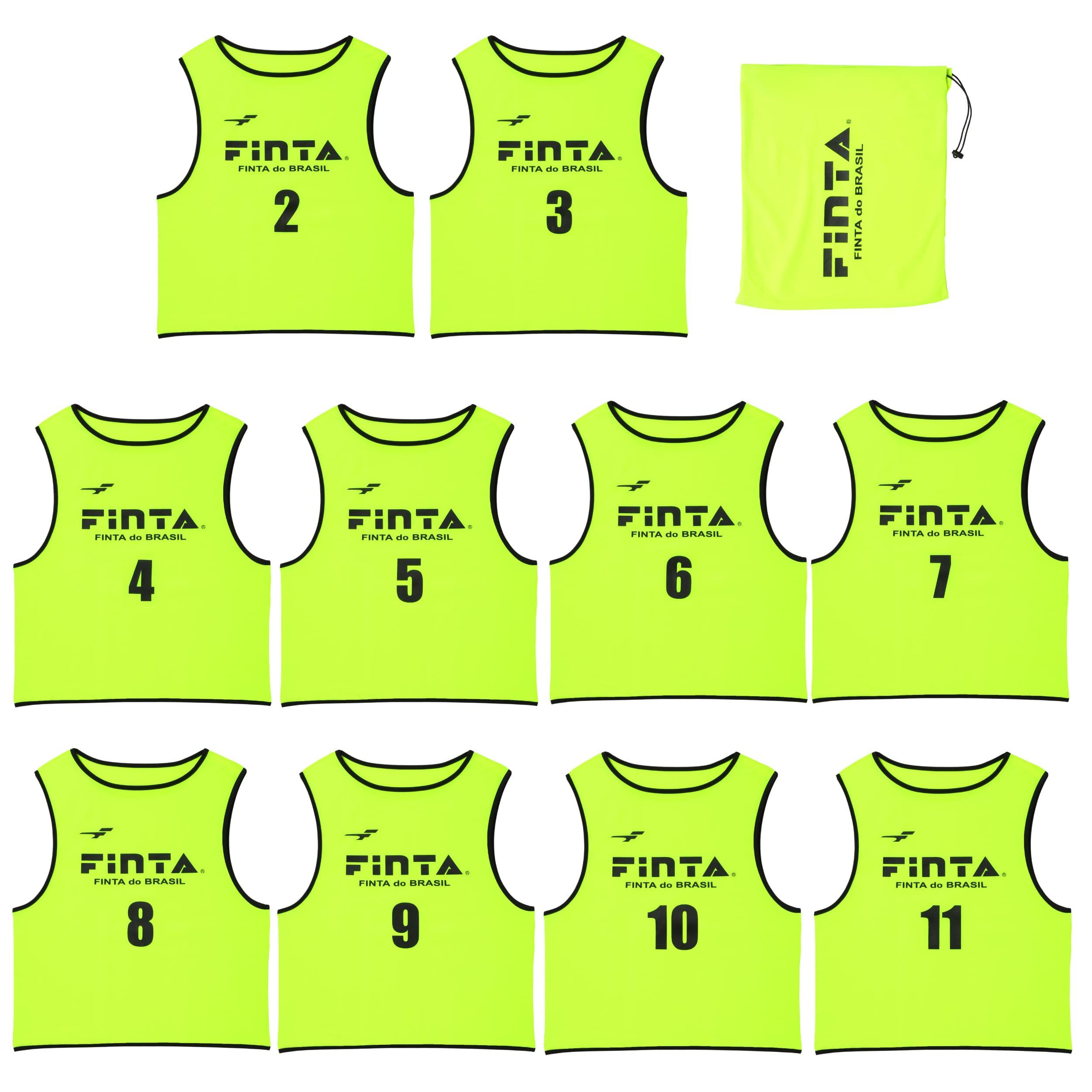 

FINTA Soccer/Futsal Bibs, Game Vest, Junior Size, 10-Pack, FT6555 (4100) Yellow