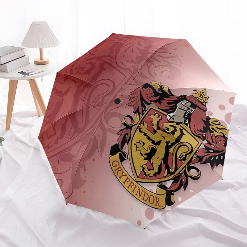 1pc Gryffindor Crest Shield Lion Courage Umbrella with Plastic Handle,Cartoon Pattern,Suitable for All Seasons Multi-functional Umbrella534
