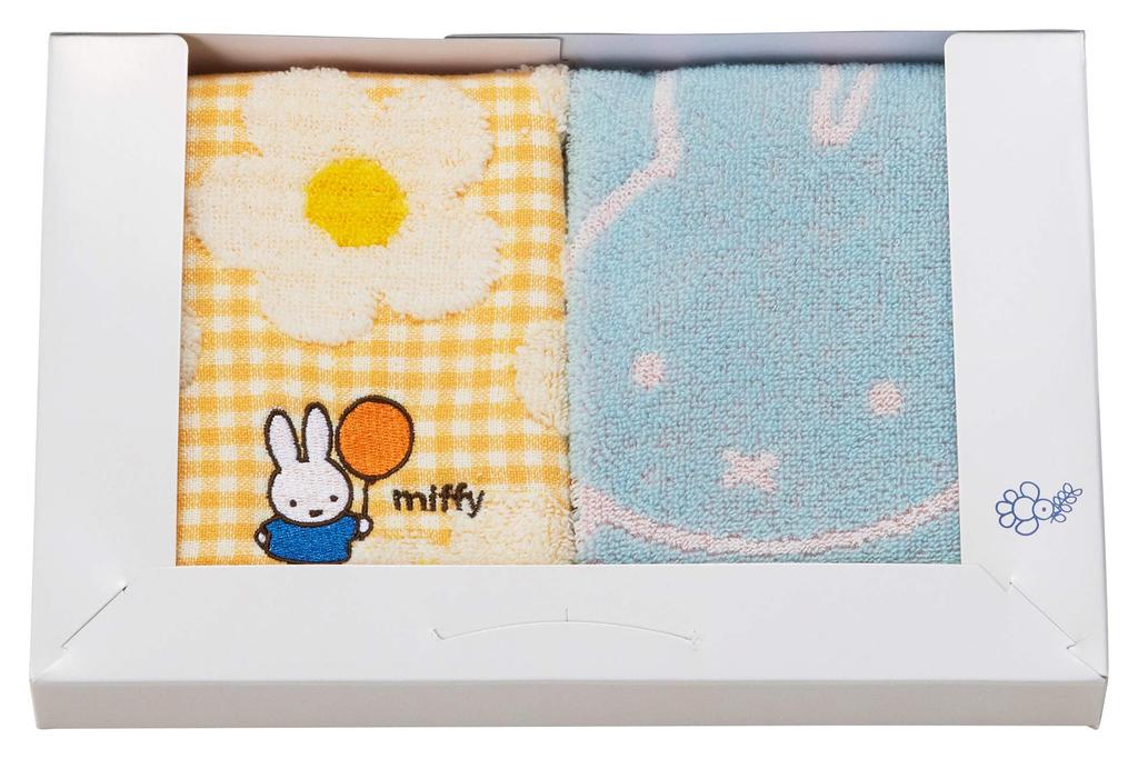 Conjunto de Presente de Toalhas Marushin para Miffy Toalhas de Mão Miffy e Jardim de Flores Mudança/Saudações (2 pedaços) - (5935006500 MF-0815)