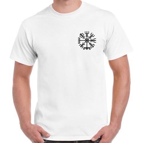 Vikings Compass Viking Pagan Pocket Odin Vintage Cool Gift Retro T Shirt 2376