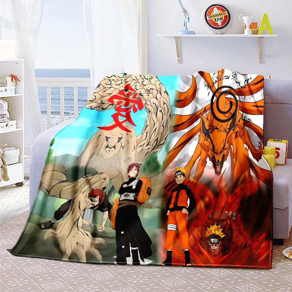 Japanese anime cartoon NARUTO famous Uzumaki Naruto blanket soft home furnishing nap decoration four seasons warm Sherpa blanket B5
