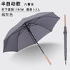 New 8-bone automatic solid wood long-handled straight pole umbrella men's business gift umbrella pattern