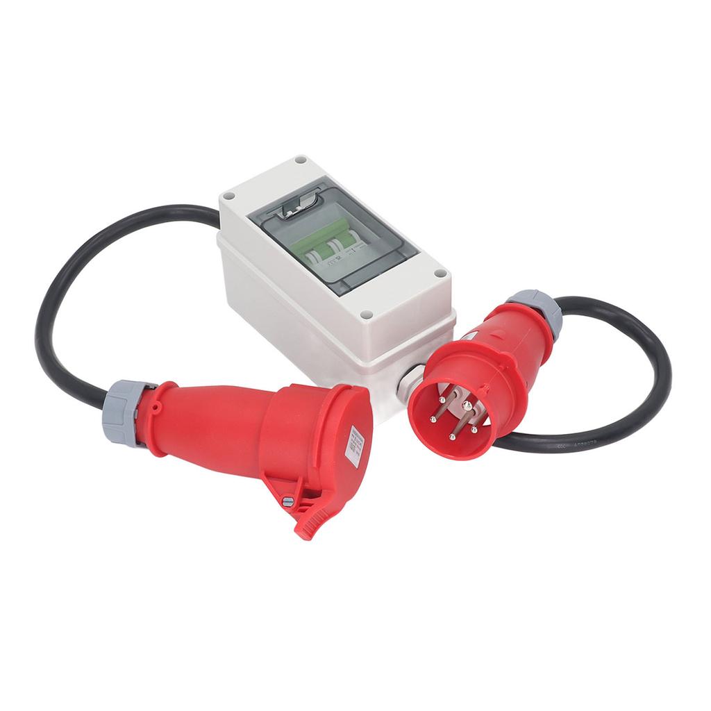 Napájecí adaptér CEE IP44, 5pinový, 2,5 mm2, 16 A, samec-samice, s jističem 400 V, 16 A, 3P