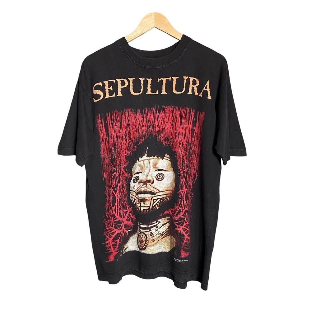 Sepultura Roots Метал-группа Редкая Ретро Черная Унисекс Футболка Репринт S-5XL KH10718 Унисекс Футболка XXXL