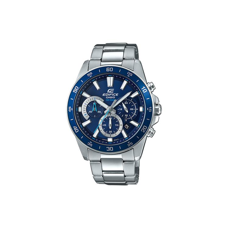 CASIO Men EDIFICE Blue Watch EFV-570D-2A EFV-570D-2A Silver Blue Watch Dial