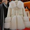 Winter Fox Fur Coat Embroidered Sheepskin Fashion Thickened Womens Outerwear Warm Padded Jacket