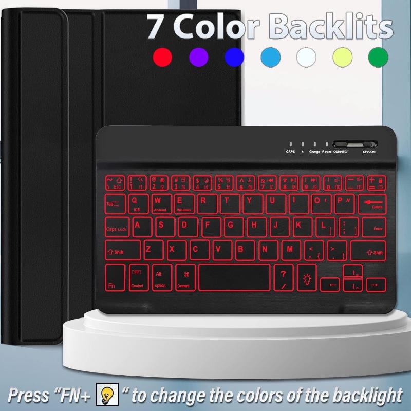 2025 Samsung Tab S 11-Inch Backlit Bluetooth Keyboard Case with Detachable Magnetic Shell