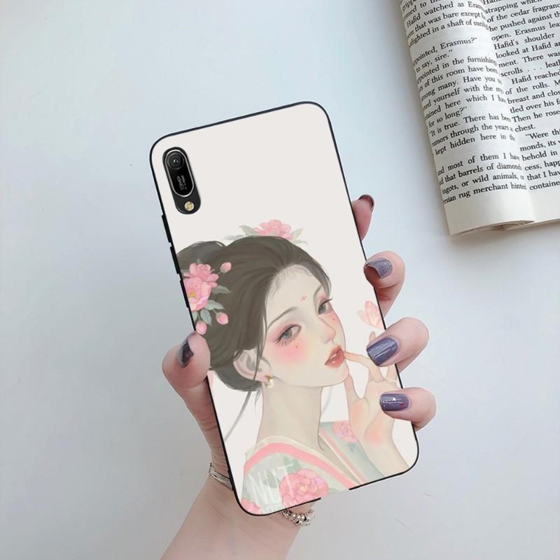 Ancient Beauty Phone Case For Huawei Mate 40 30 20 10 Pro Lite Nova 9 8 5T Y7p Y7 Soft Black Phone Cover