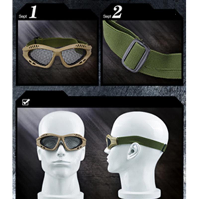 Taktické brýle Kovová síťka Typ 0 Nárazuvzdorné ochranné brýle Vojenský fanoušek Vybavení Pro