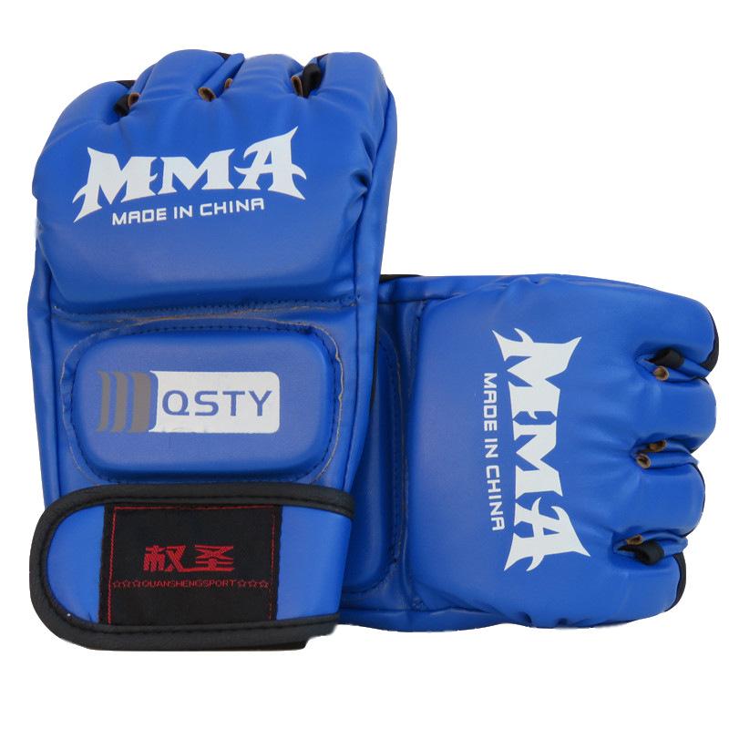 Half Fingers MMA Fighting Gloves Boxing Gloves UFC Professional Taekwondo Karate Muay Thai Training Workout Gloves for Men
