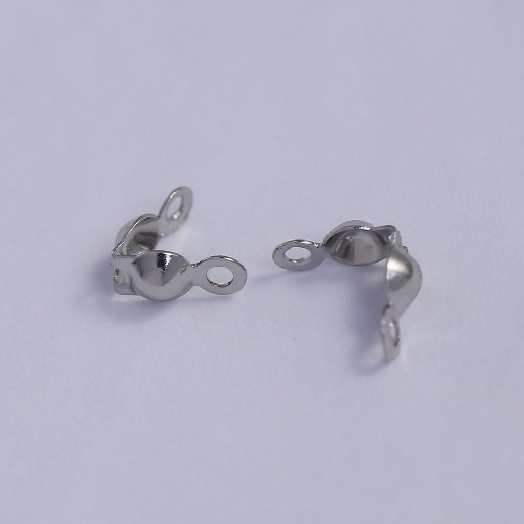 18k Gold-Plated Double-Hole End Cap for DIY Jewelry Making