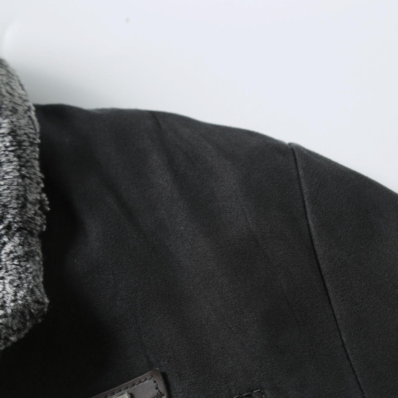 Мужская зимняя флисовая куртка с лацканами — фото 10