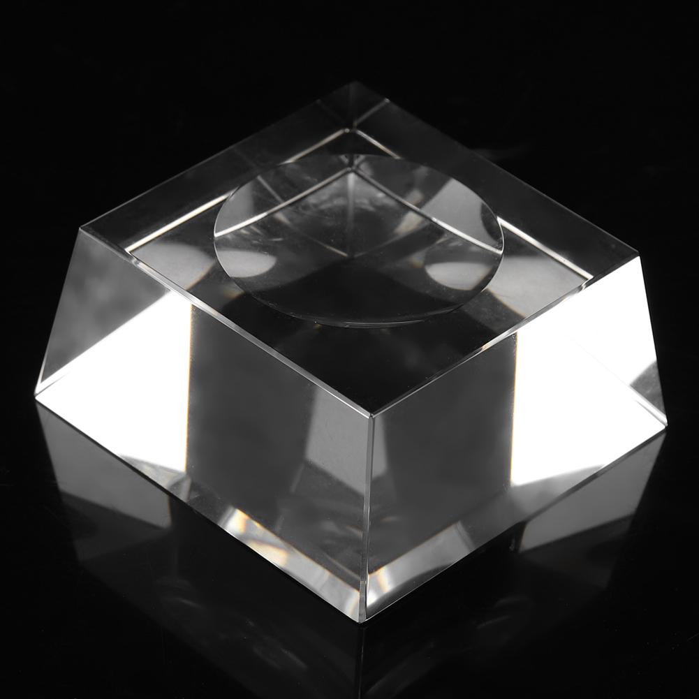 8cm Clear Crystal Ball Transparent Galaxies Sphere Fortune Ball Home Office Decor(Clear Base)