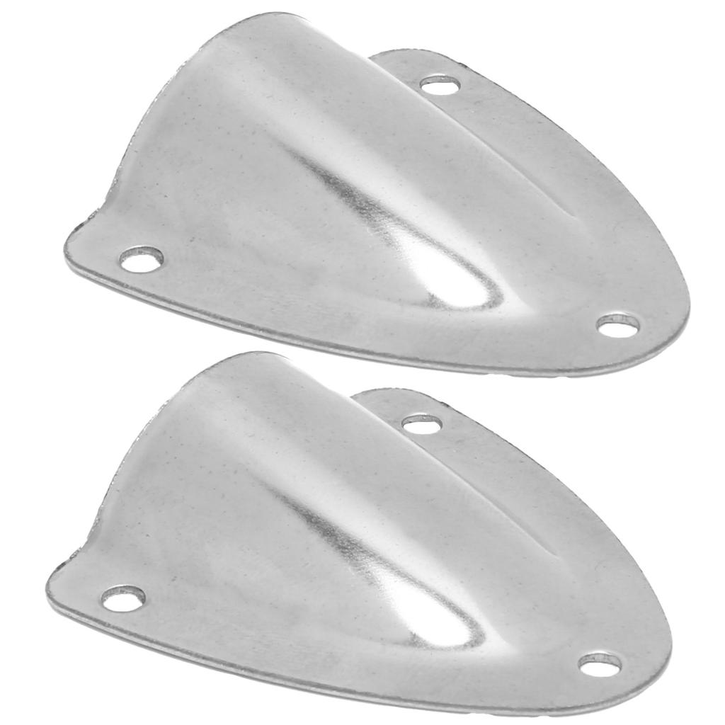 2pcs Clam Shell Vent Cable Pass Through Protective Cover Polished Stainless Steel Hardware for