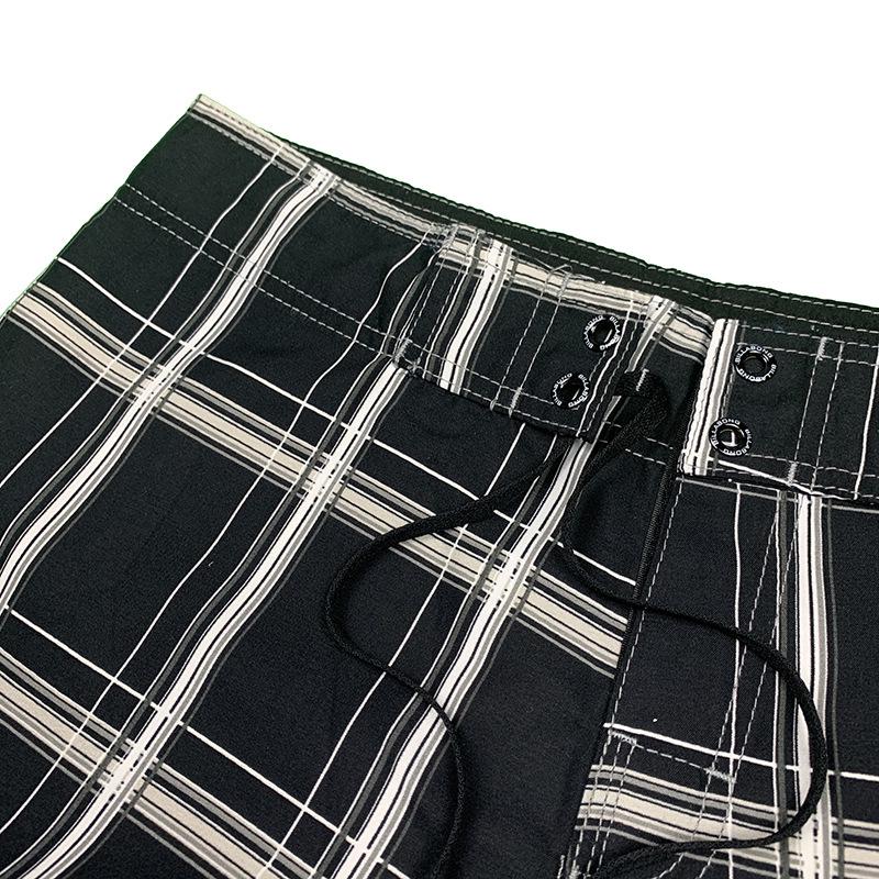 Billabong Men's Quick-Dry Plaid Black Surfing Shorts (2023)
