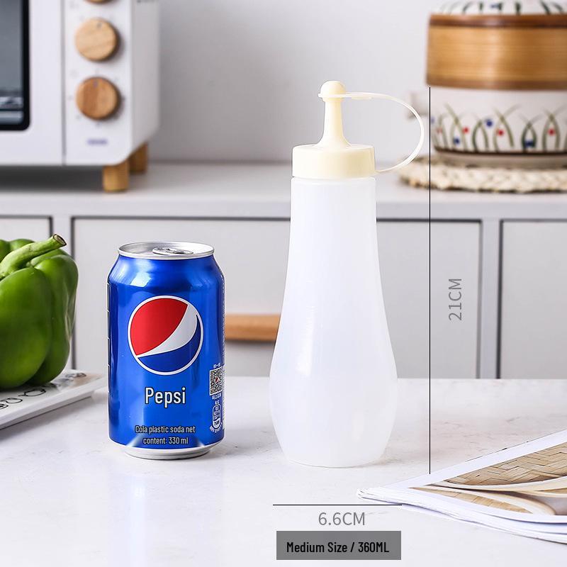 Household Squeeze Oil Bottle - Pointed Mouth for Kitchen Seasoning, Tomato Jam, Salad, or Commercial Use.