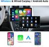 10.4' Car Stereo with Wireless CarPlay, Android Auto, Rotating Touch Screen, Bluetooth, FM, USB, TF, Backup Camera