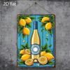 Vintage Lemon Metal Wall Art - Realistic 2D Flat Iron Sign for Kitchen Bar Home Halloween Decor