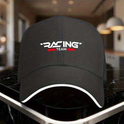 1 pièce Casquette de Baseball Imprimée RACING TEAM Légère Réglable Protection Solaire Idéale pour Mariages Fêtes Anniversaires