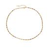 Copper Plated Gold Retro Color Block Drip Oil Necklace - Fashionable Jewelry Clavicle Chain