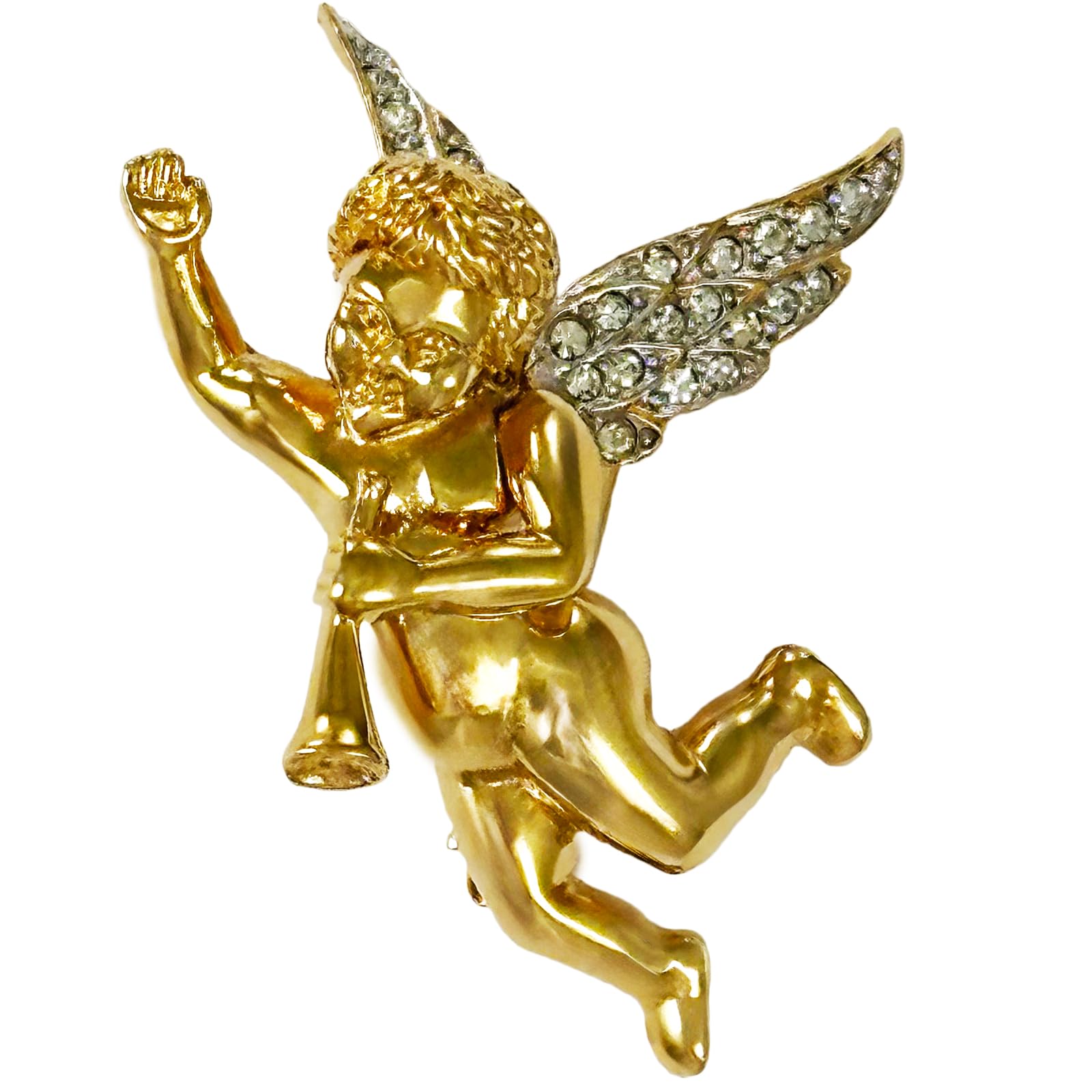 

Vintage Brooch Vintage Accessory Trumpet Angel Made in Canada 124321 [Raport Selection] D ORLAN [Item] золотой