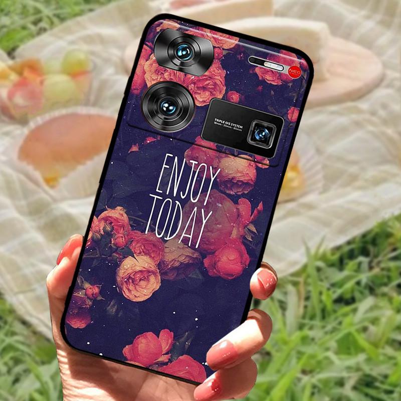 Shockproof Funda For ZTE Nubia Z60 Ultra Case Silicon Black Soft Bumper for Nubia Z60 Ultra Phone Cases Z60Ultra Cartoon Shell